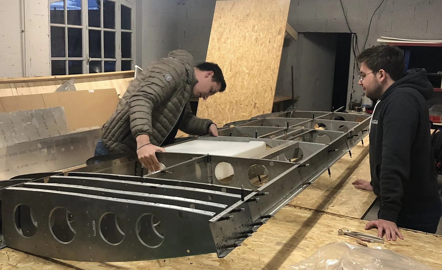 Xavier Louis construction d'un avion